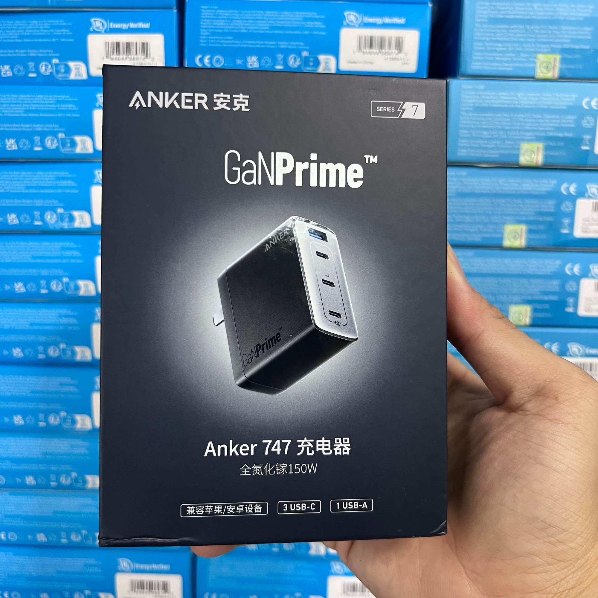 Củ sạc nhanh anker 747 a2340 150w 3 cổng type c, 1 usb-a công nghệ mới ganprime hỗ trợ pd/pps