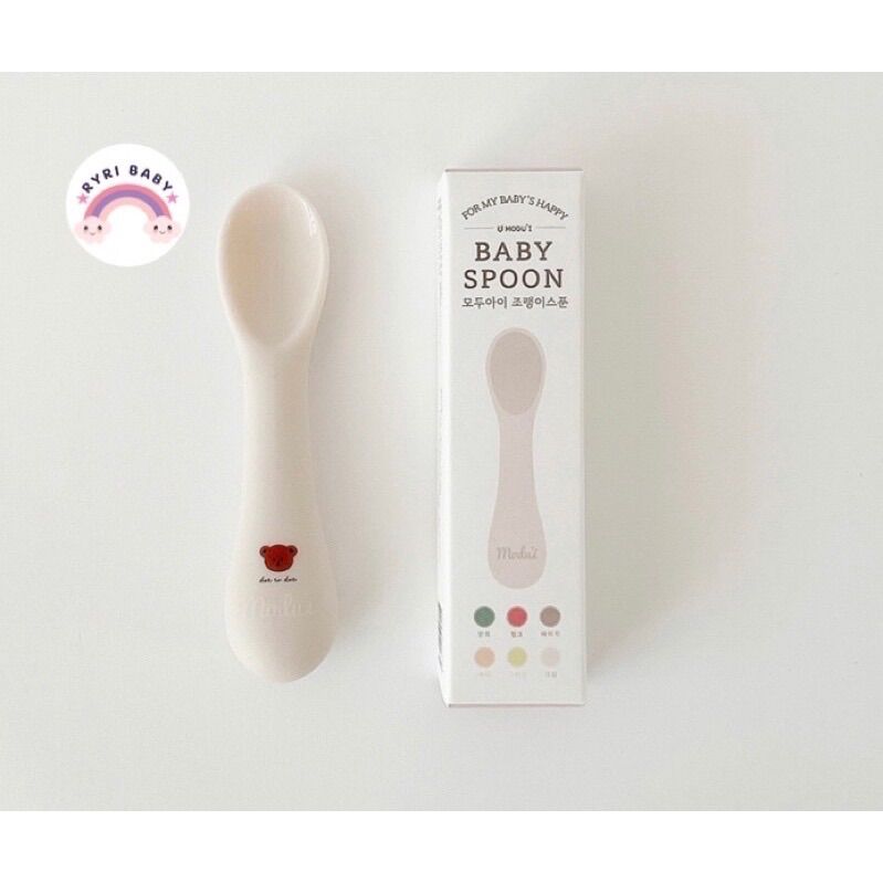 <có sẵn> MUỖNG ĂN DẶM SILICONE DOTTODOT HÀN QUỐC