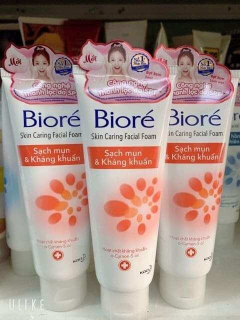 Sữa rửa mặt ngừa mụn biore 100gr
