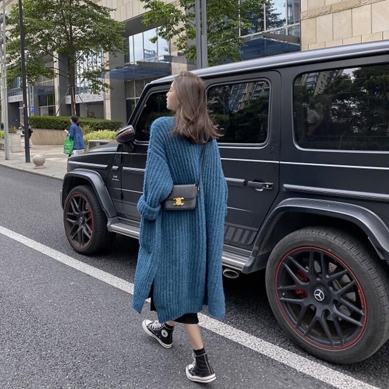 Áo khoác cardigan len dáng dài