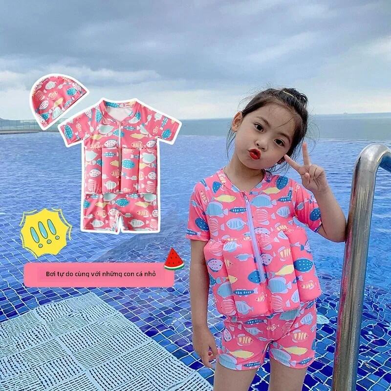 Đồ Bơi Ngắn Tay Cho Bé Gái Đồ Bơi Onesie Đồ Bơi Nổi Cho Bé Bộ Đồ Bơi Trẻ Em Cho Bé Gái