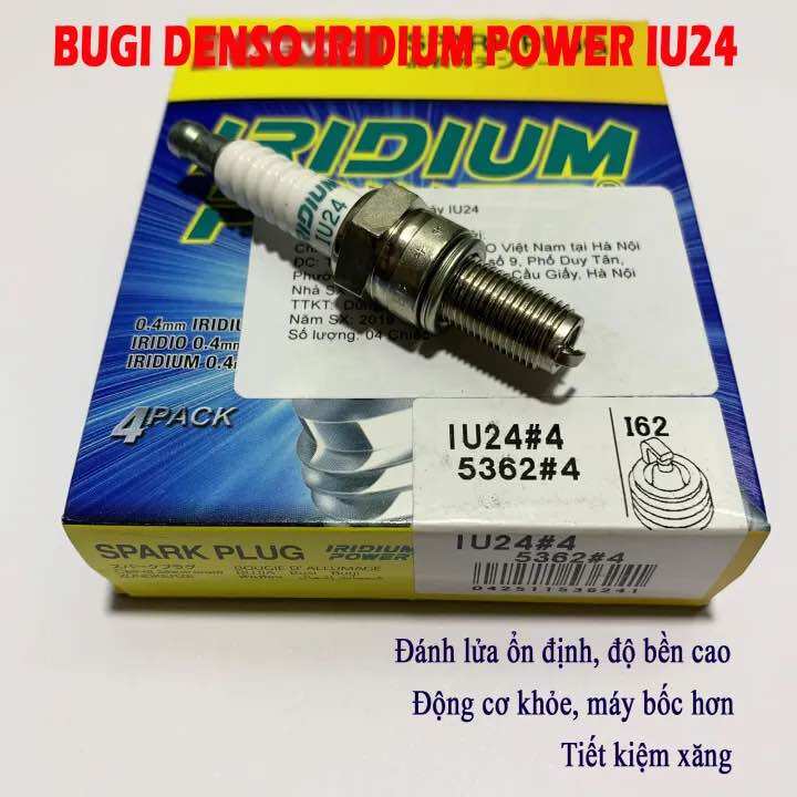 Bugi bạch kim cho honda vario / click - denso iridium power iu24