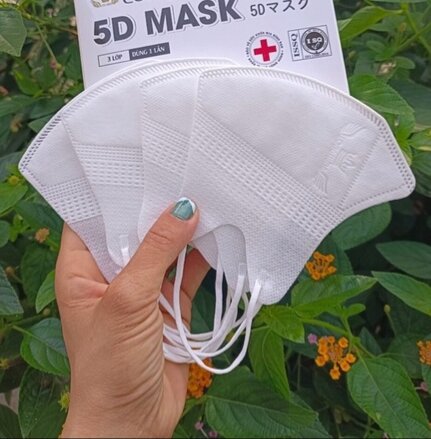 Khẩu trang y tế 5D Mask form ôm kháng khuẩn túi Zip 10 chiếc