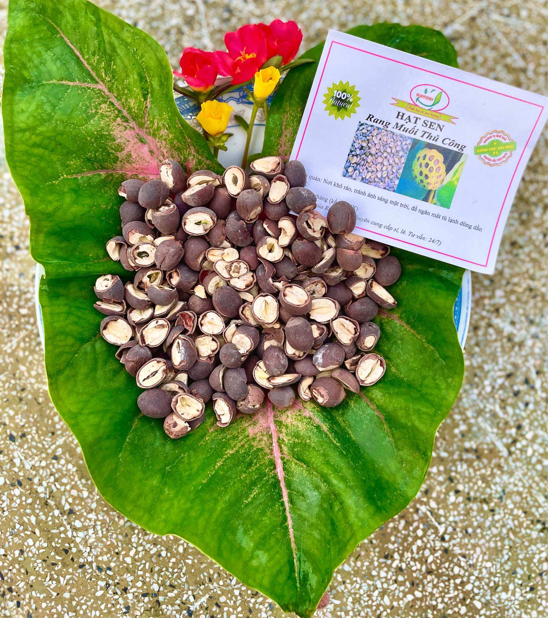 Hạt sen rang muối thủ công 1 kg
