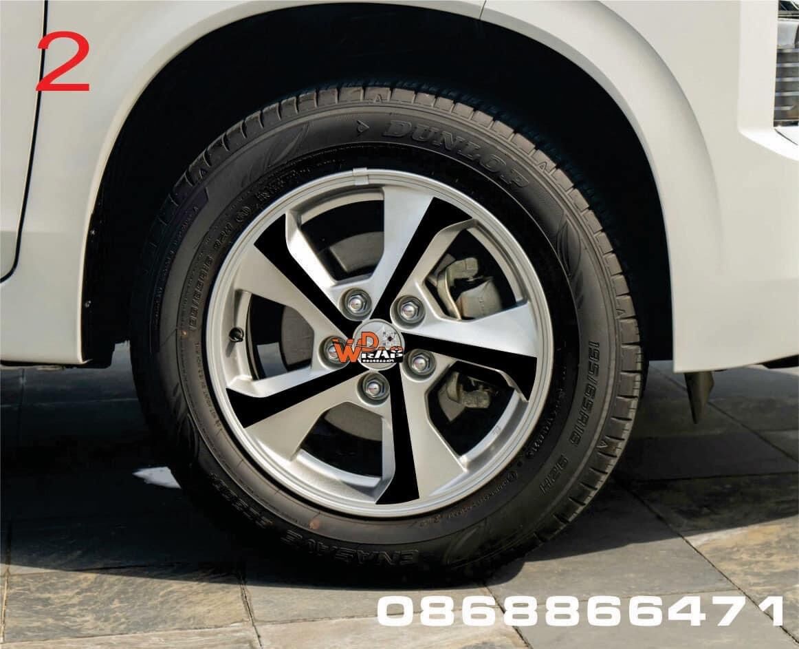 Decal dán mâm Xpander eco 2022(bộ 5bánh)