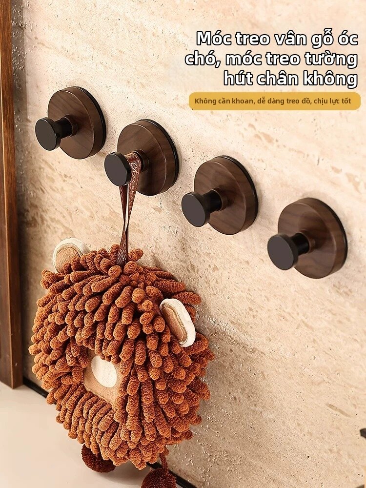 CHUSHE | Adhesive Strong Load Capacity Wooden Finish Wall Hanger