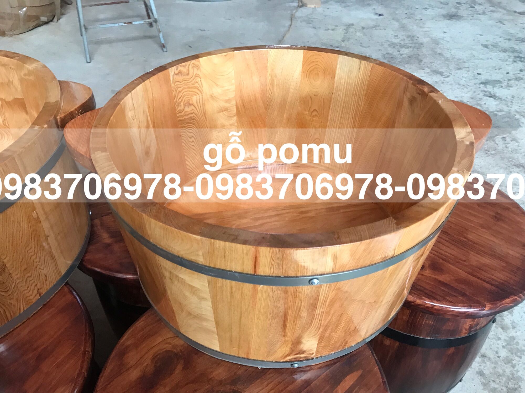 Chậu gỗ pomu ngâm mông phụ khoa cao cấp