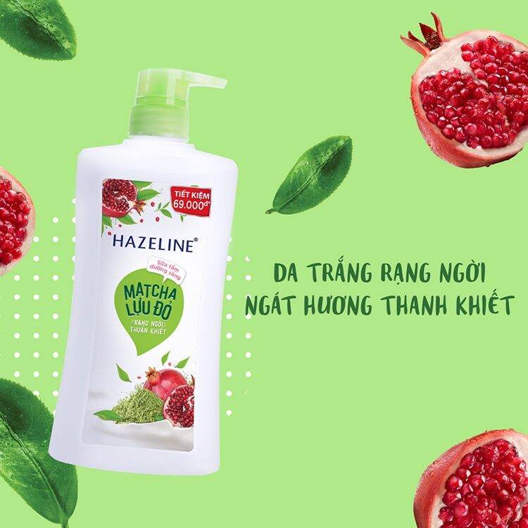 SỮA TẮM HAZELINE MATCHA LỰU ĐỎ 900g