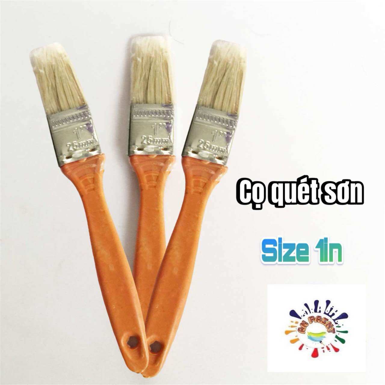 Cọ quét sơn cán nhựa 1 Inch, vẽ hoa văn, quét sơn, quét tường c