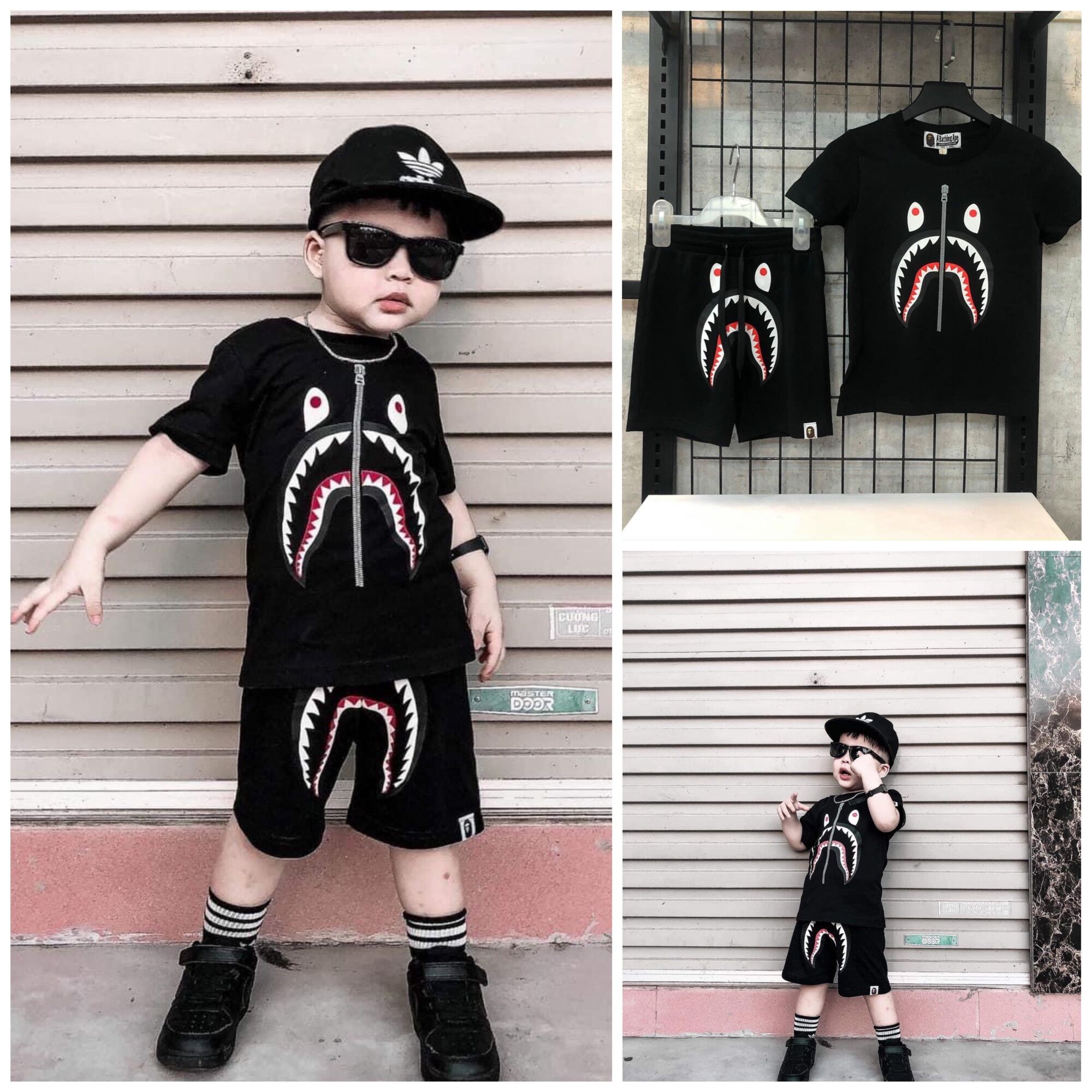 Bộ đồ bé trai Bape thể thao thời trang cá tính size đại
