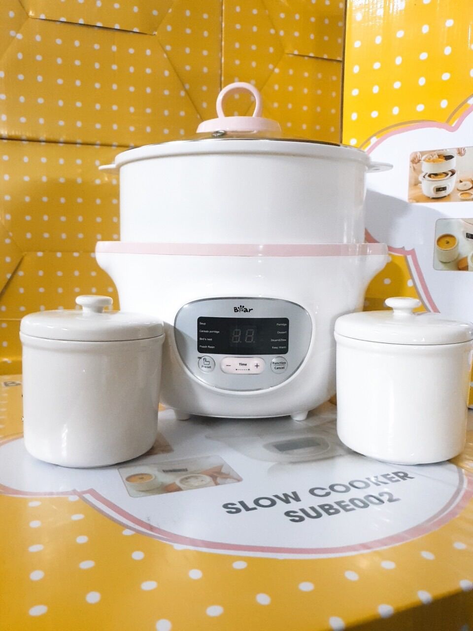 Nồi nấu cháo chậm Bear 1.6L quốc tế ( giá ưu đãi lấy tương tác)