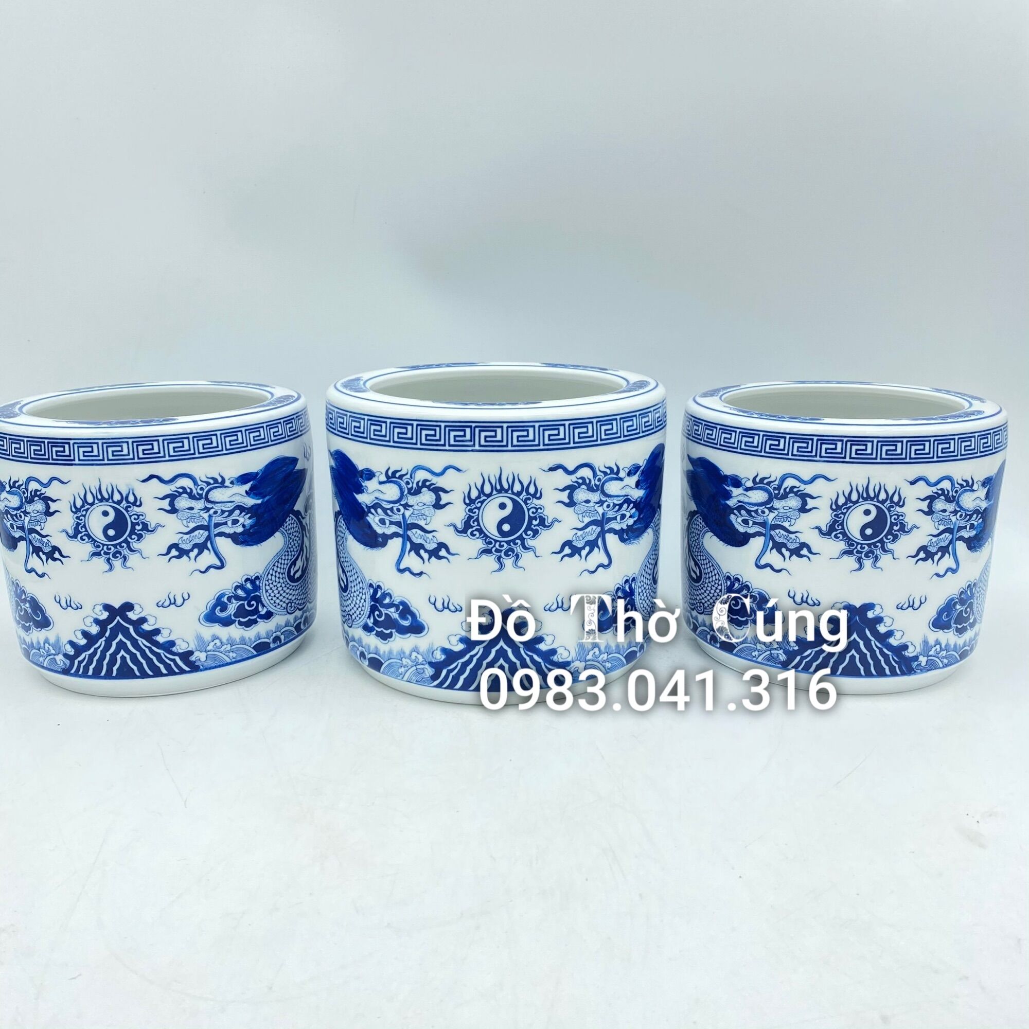 Bát Hương men lam Bát tràng