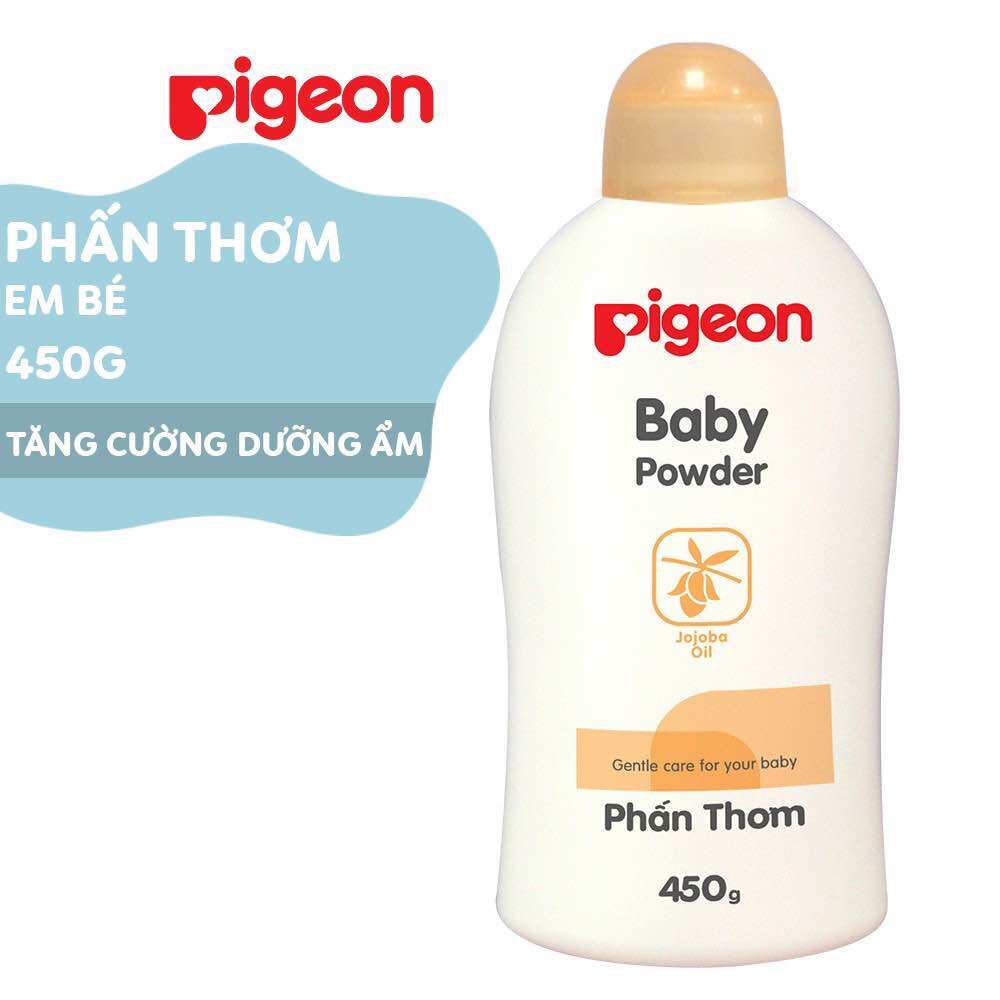 Chính hãng - Phấn thơm Pigeon ngừa rôm sảy, an toàn dịu nhẹ cho bé nắp màu 450gr