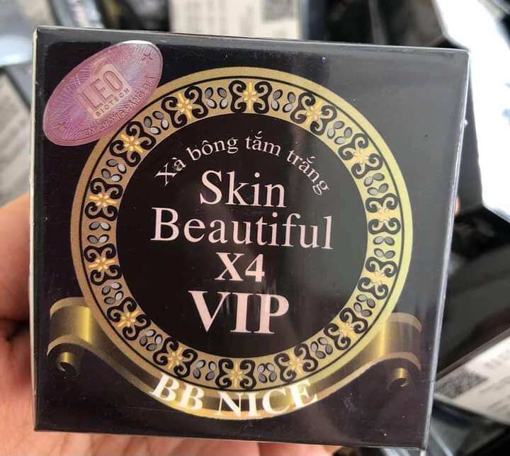 [ CHÍNH HÃNG 100%] XÀ PHÒNG TẮM TRẮNG VIP SKIN BEUTIFUL X4