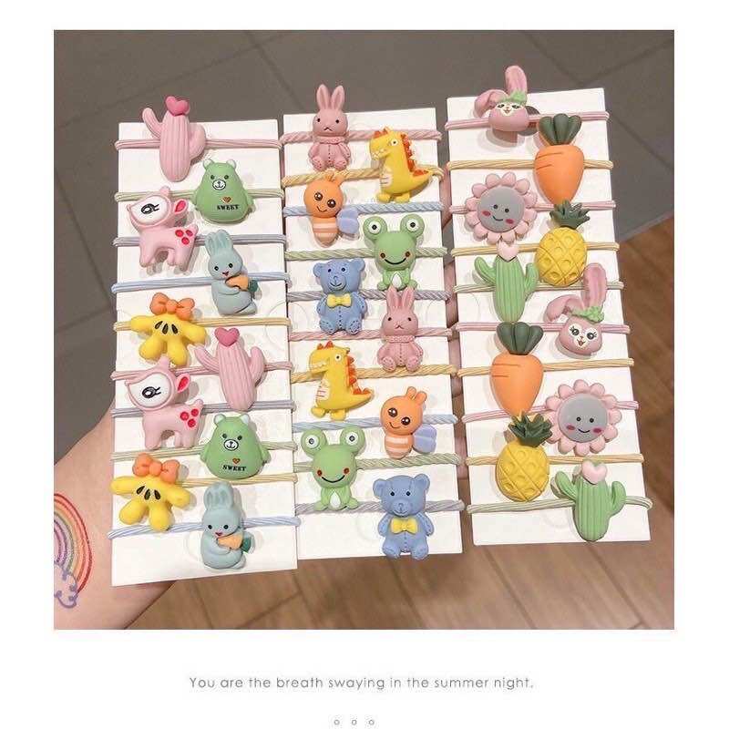 🏵️Vỉ 10 Dây Cột Tóc Nhỏ, Cho Bé (tuỳ chọn mẫu)