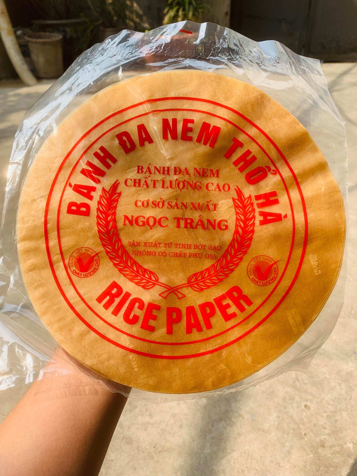 Bánh đa nem đặc sản Thổ Hà mềm dẻo (1 tệp 10 lá) (Màu Trắng)