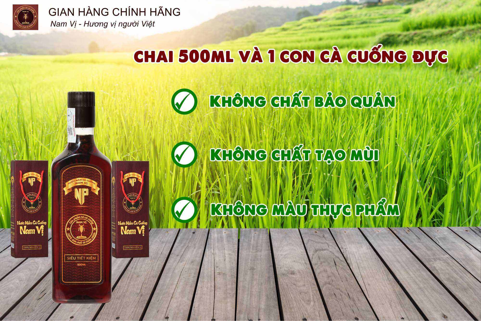 Nước mắm cà cuống siêu tiết kiệm (500ml và 1 con cà cuống đực)