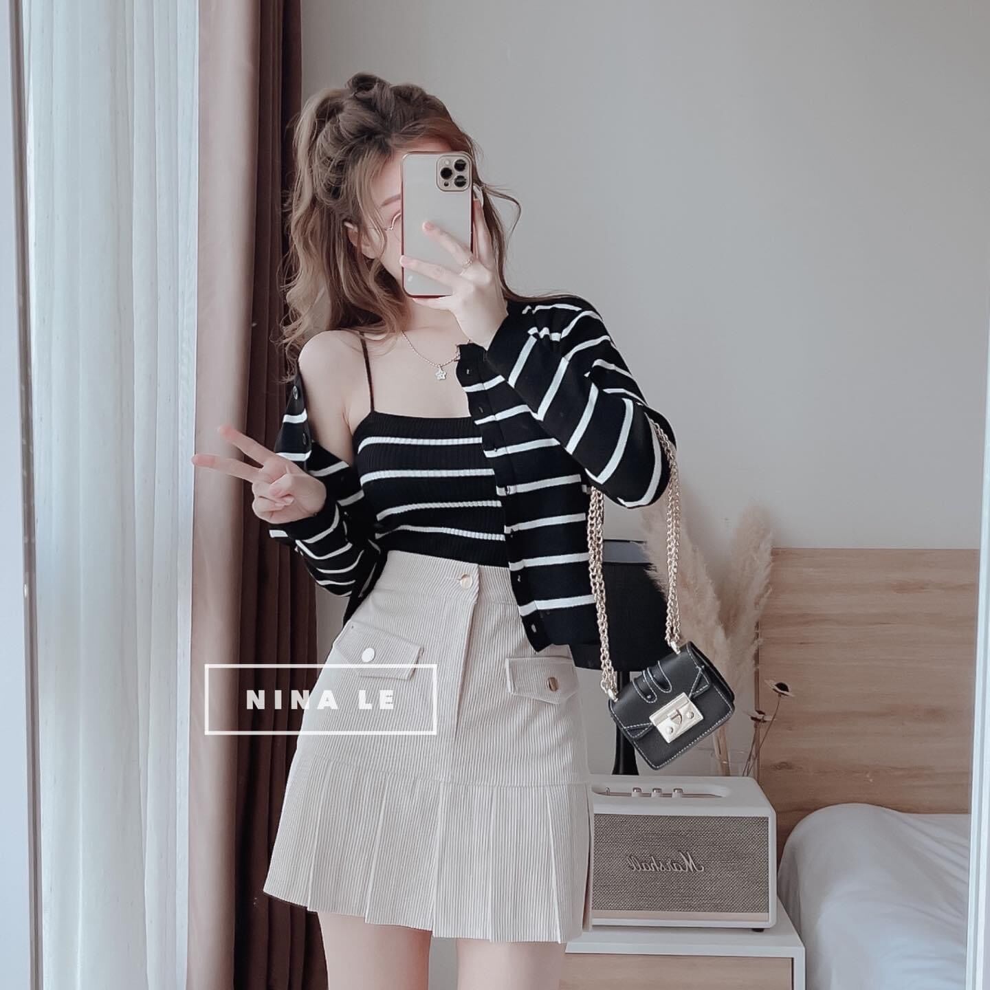 Set 2 món áo khoác + 2 dây sọc