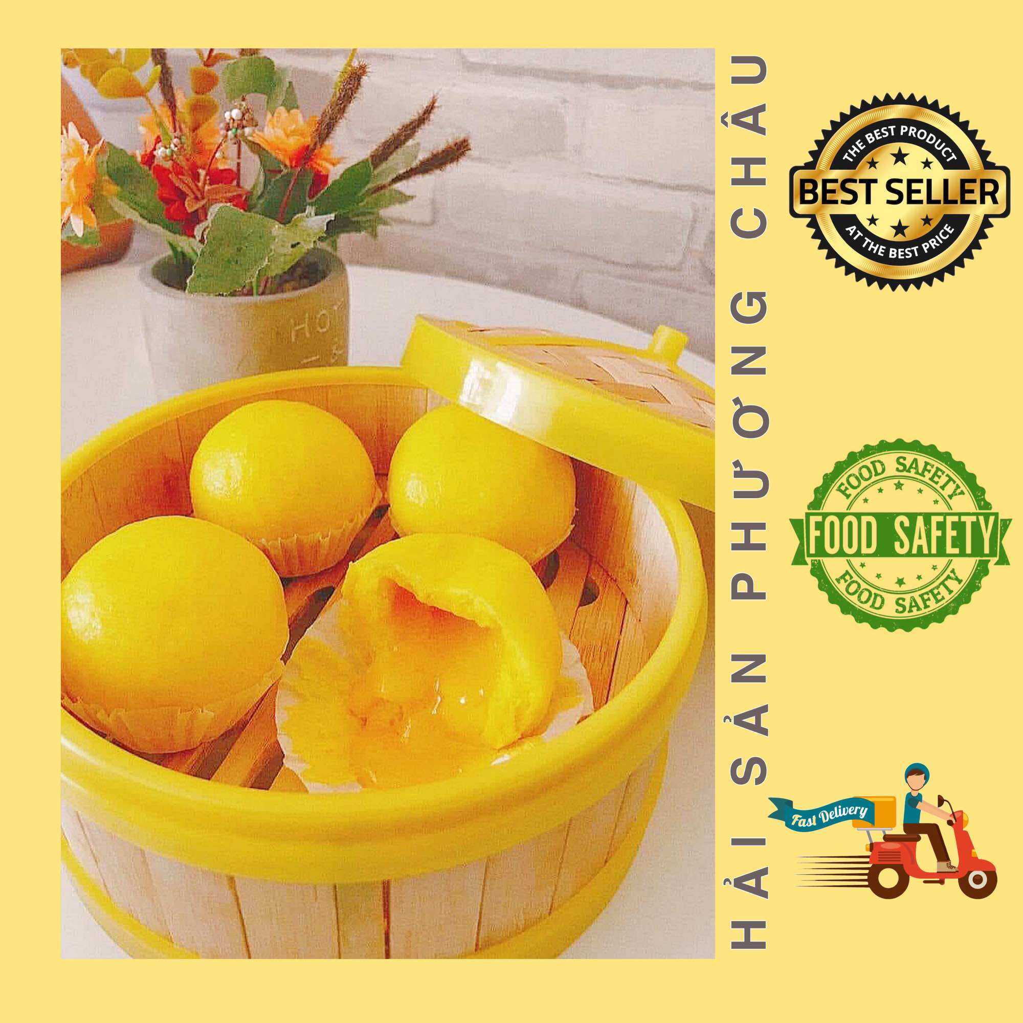 Bánh bao kim sa trứng muối tan chảy set 6 cái - dimsum ngon