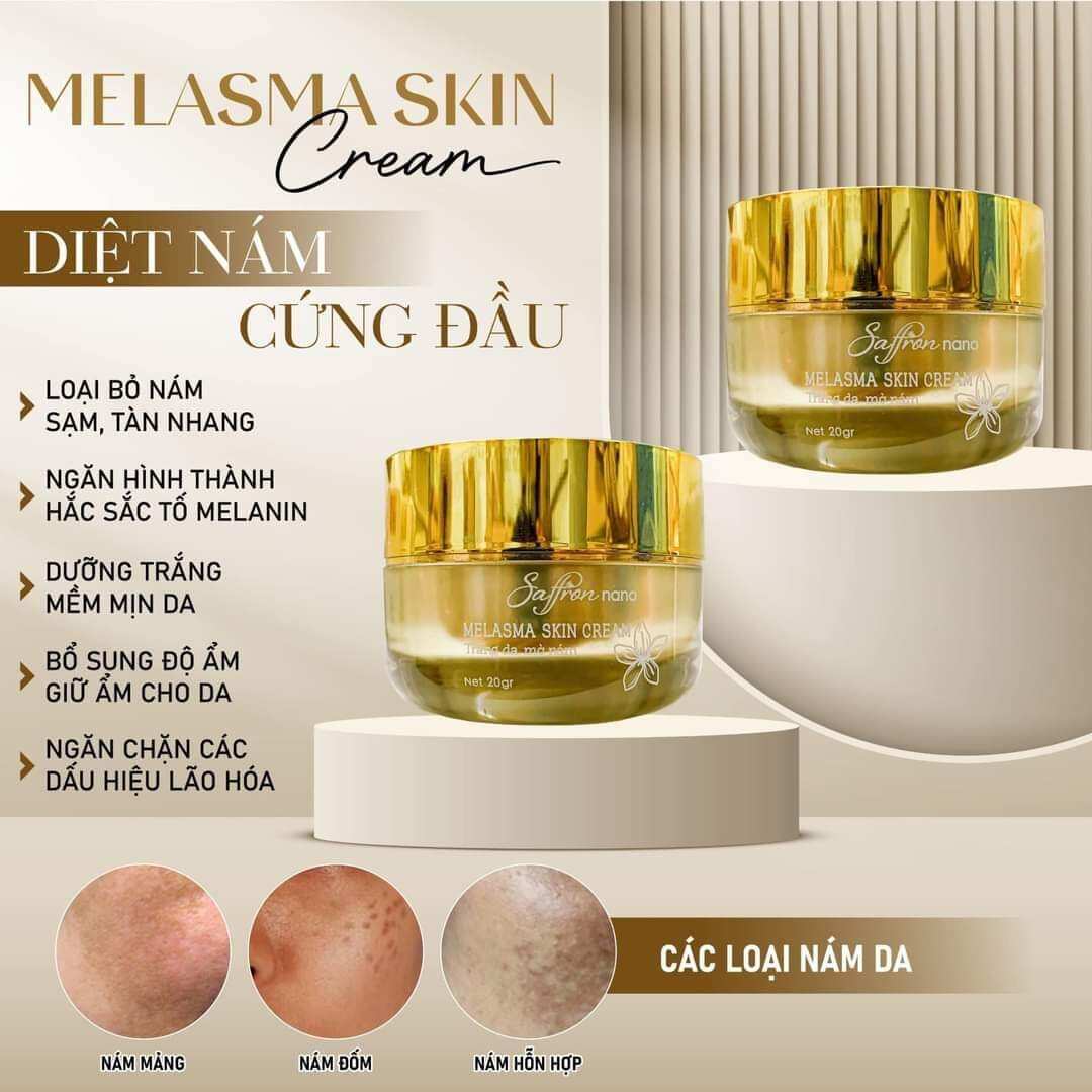 Kem tri nam melasma skin saffron nano