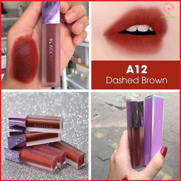 Son Kem Lì Black Rouge a12 nâu đỏ son blackrouge màu 12