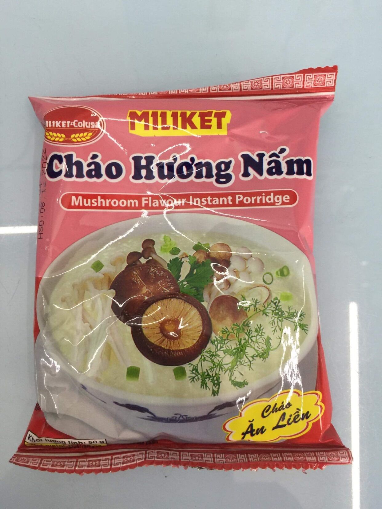 Cháo Nấm Chay Miliket ( Thùng 50 gói )
