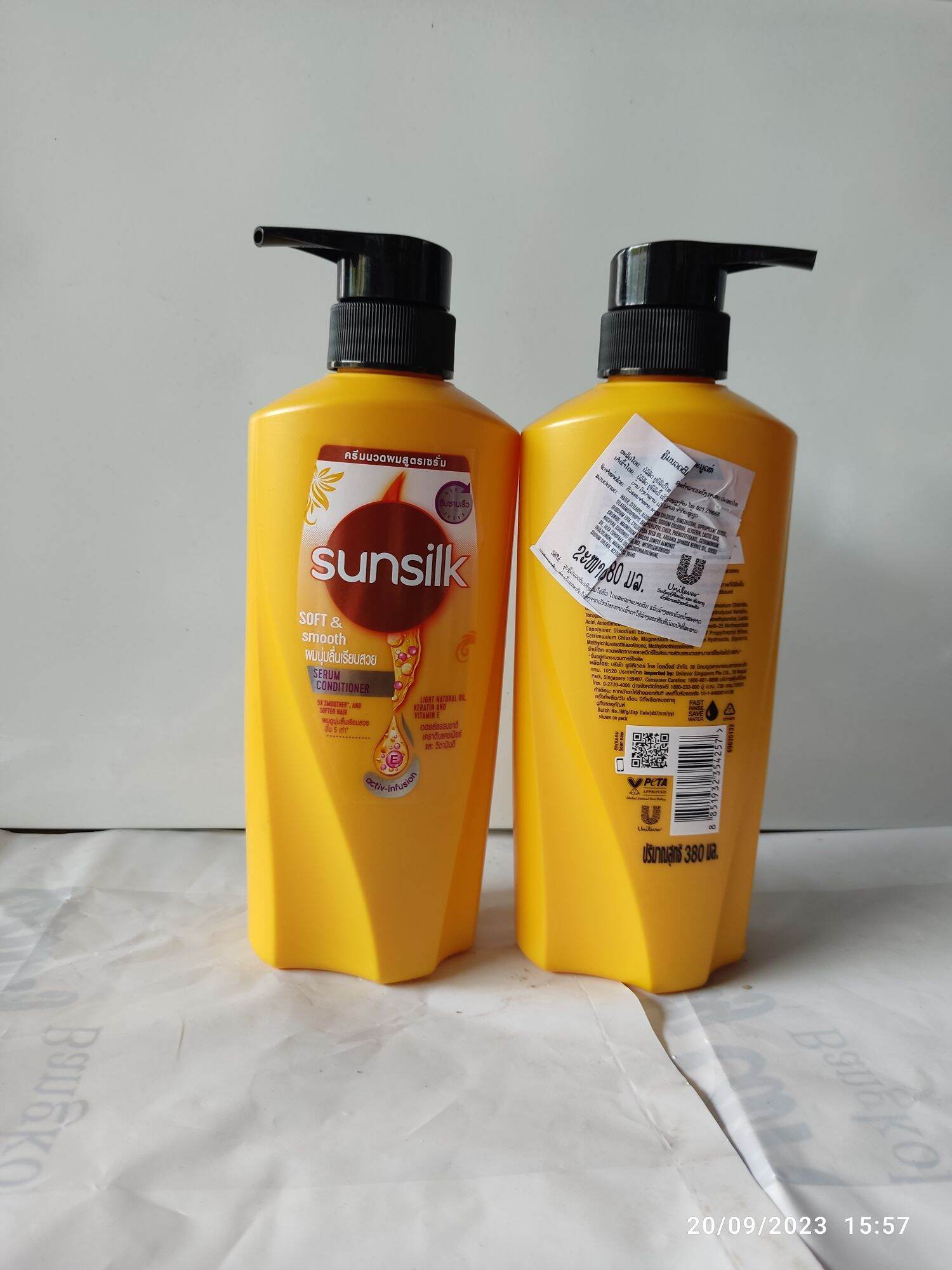 Dầu xả tóc sunsilk màu vàng 380ml hàng nhập thailand