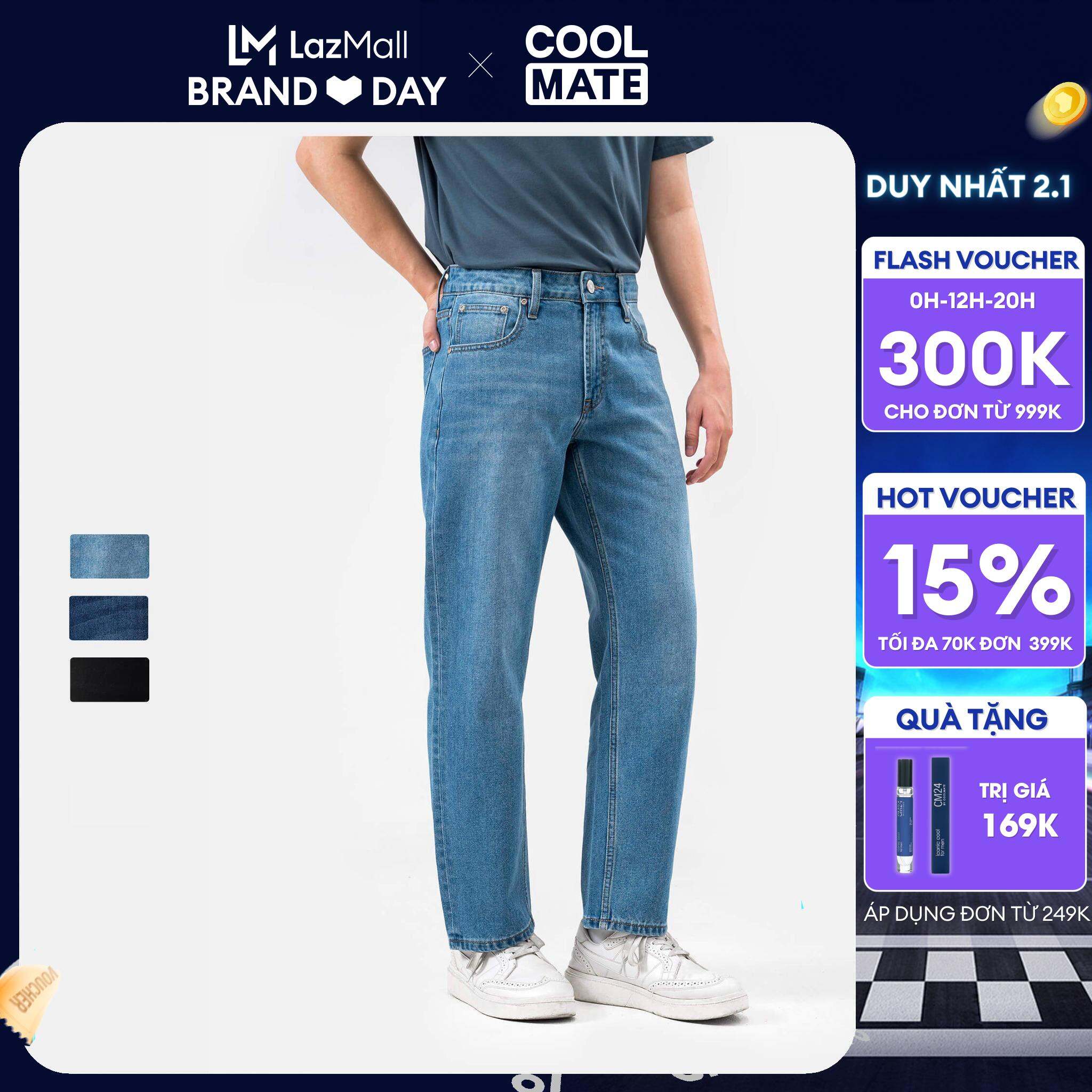 CHỈ 2.1 MUA 1 TẶNG 1 NƯỚC HOAQuần Jeans Basics dáng Regular Straight Thương hiệu Coolmate