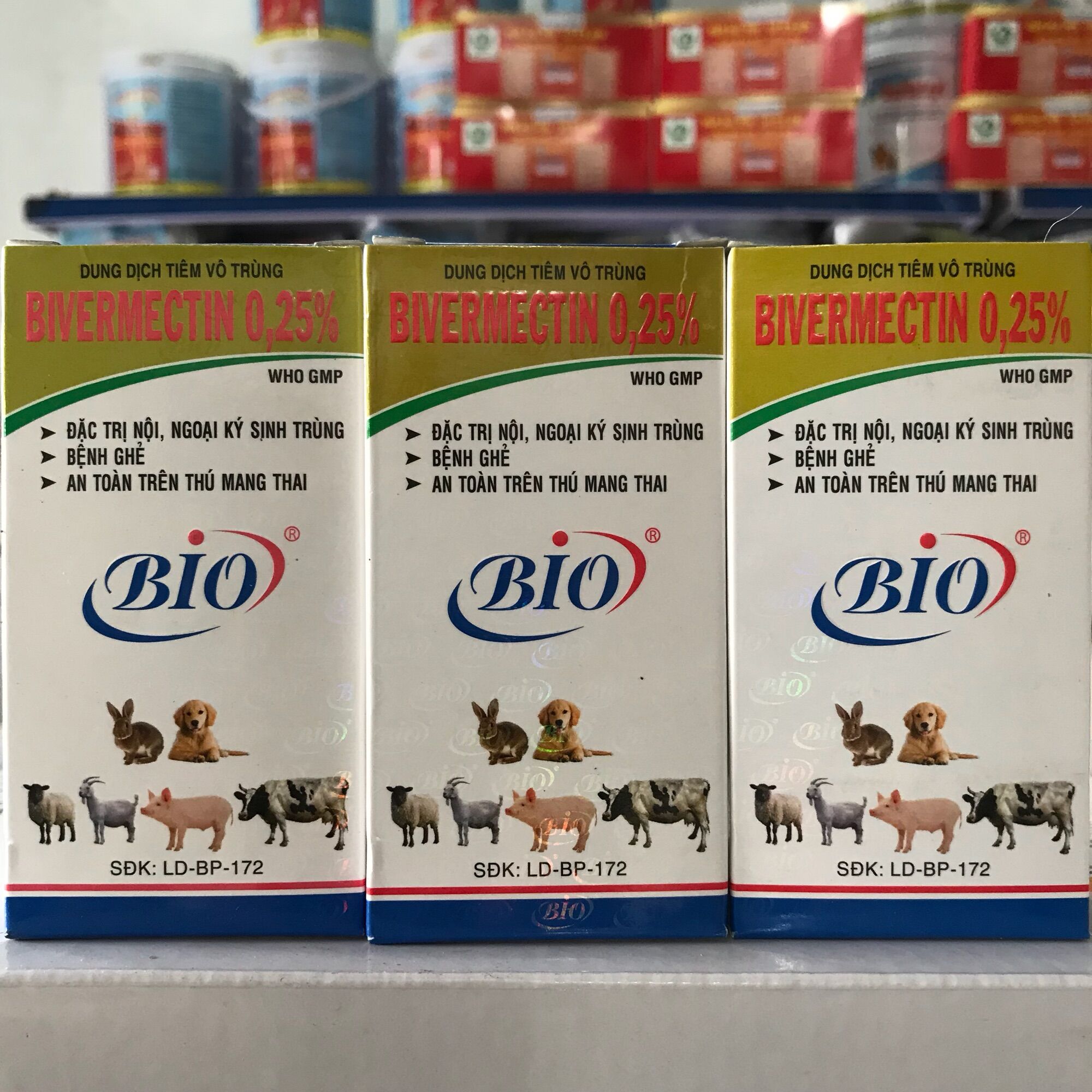 Bivermectin 100ml tẩy giun sán vật nuôi