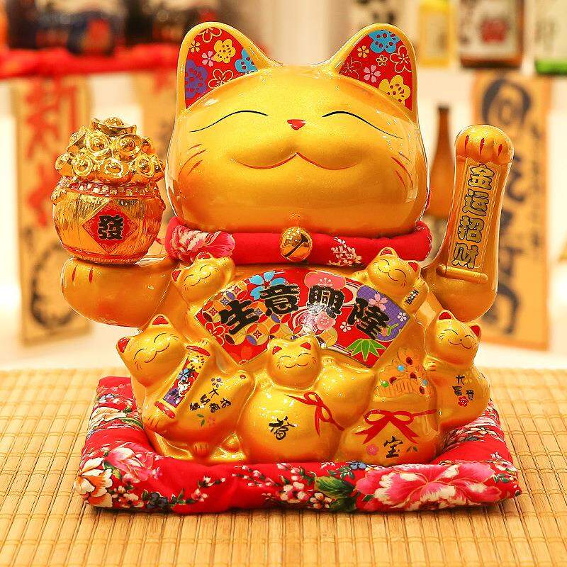 LIWAN | Automatically Waving Fortune Cat Decor Large Giá 471,000 Đồng*Miễn phí vận chuyển