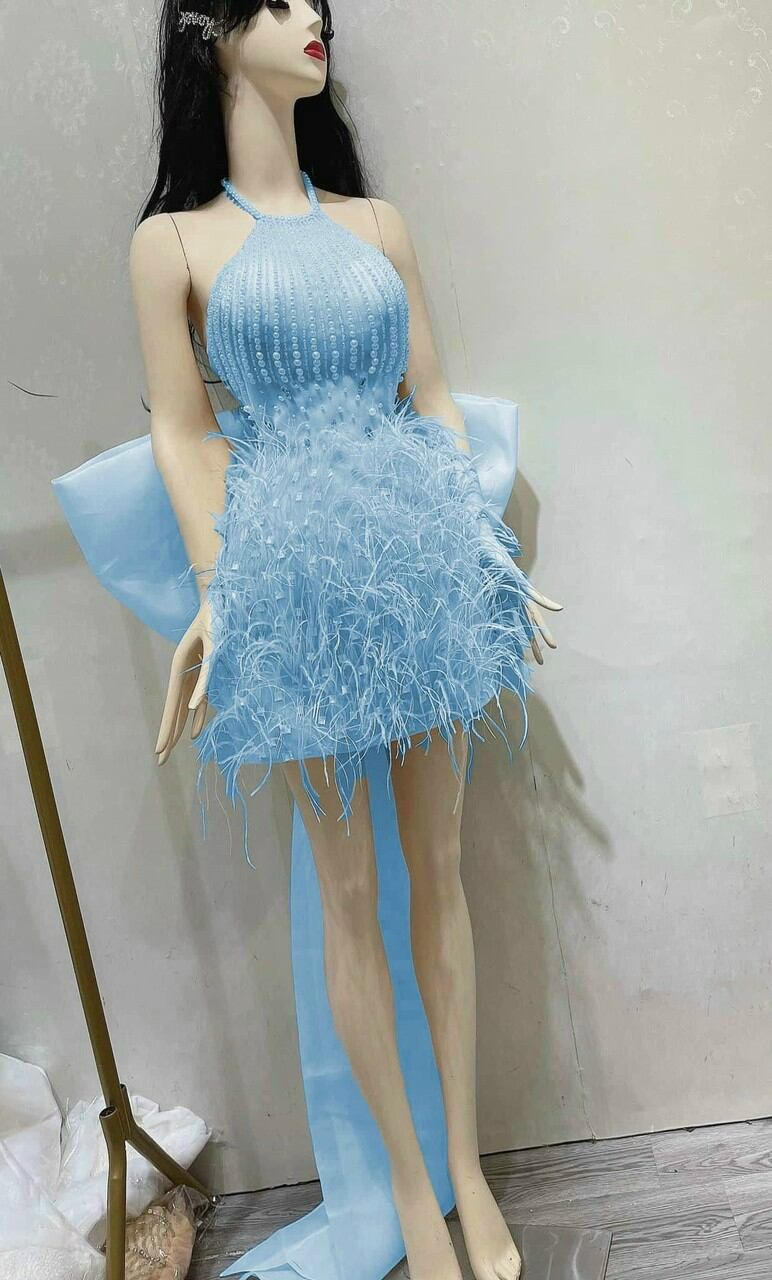 ĐẦM BODY PHỐI NƠ LƯNG CỔ YẾM