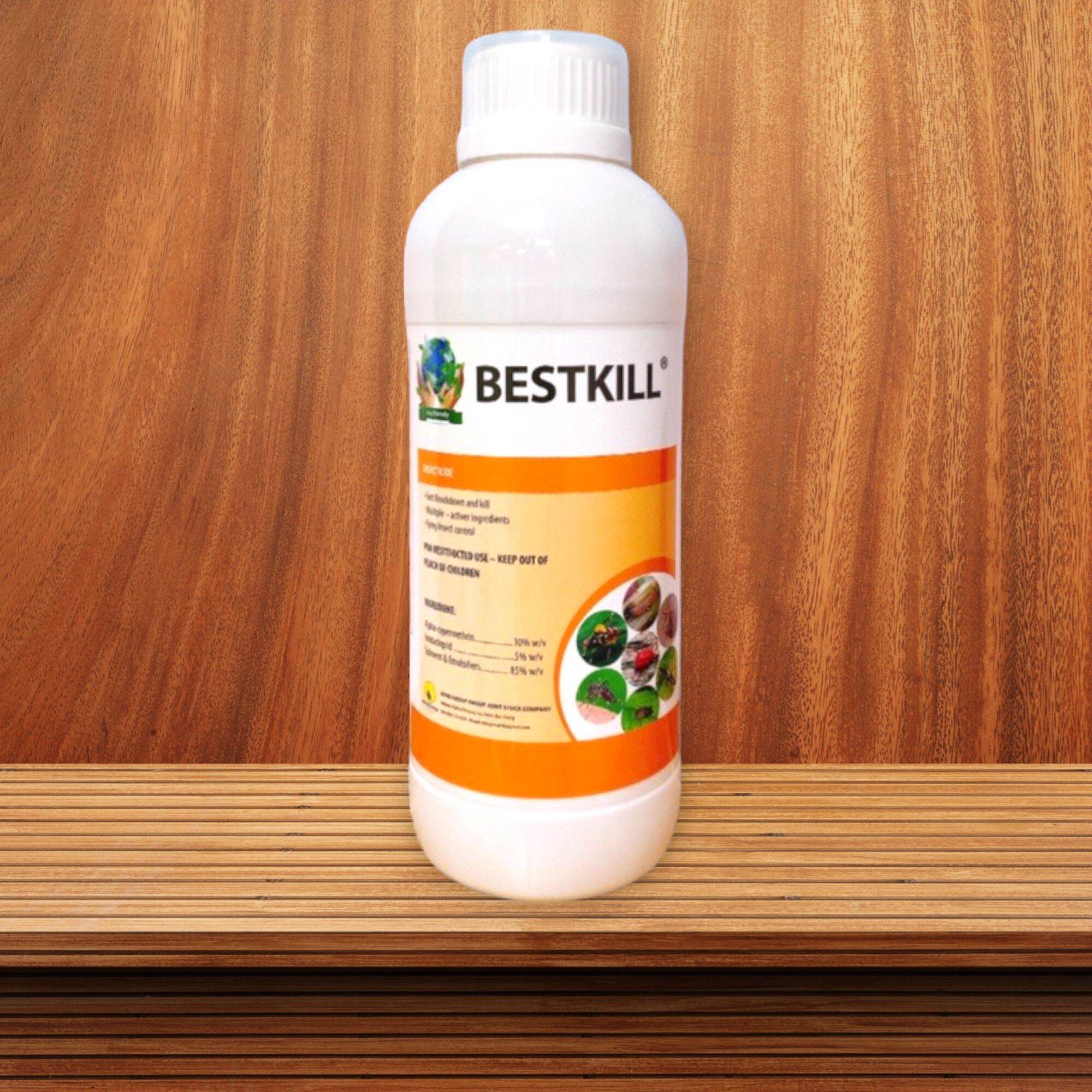 Bestkill. thuốc diệt côn trùng sinh học. sản phẩm chính hãng. chai 1l pha được 1300 lít nước.