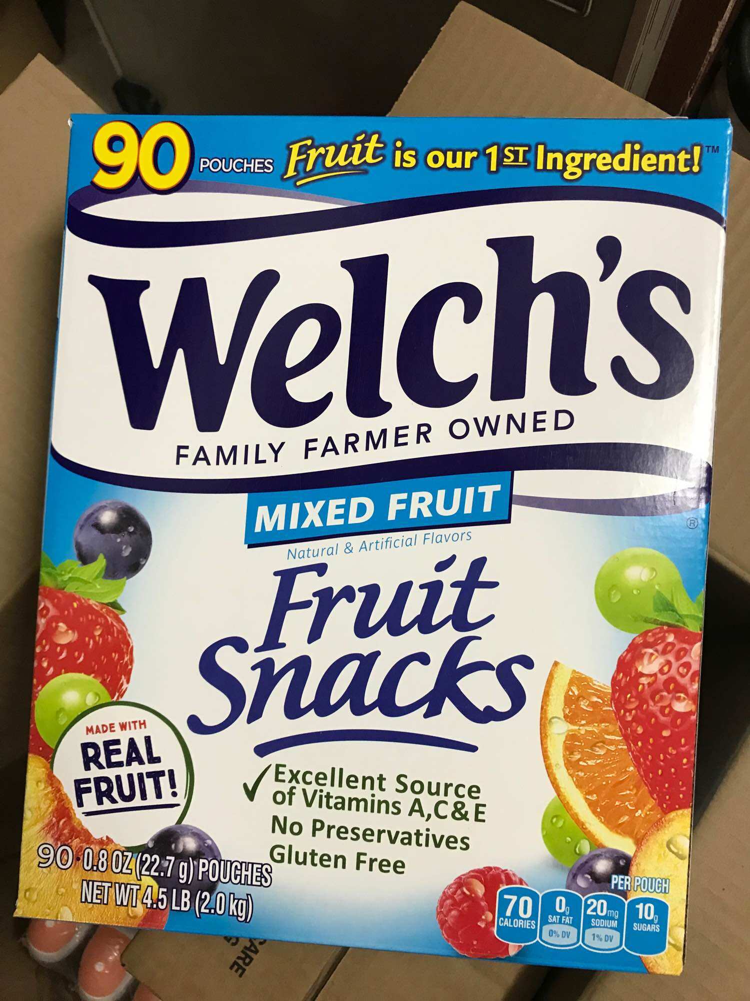 Kẹo dẻo trái cây Welch’s Mixed Fruit - Fruit Snacks của Mỹ