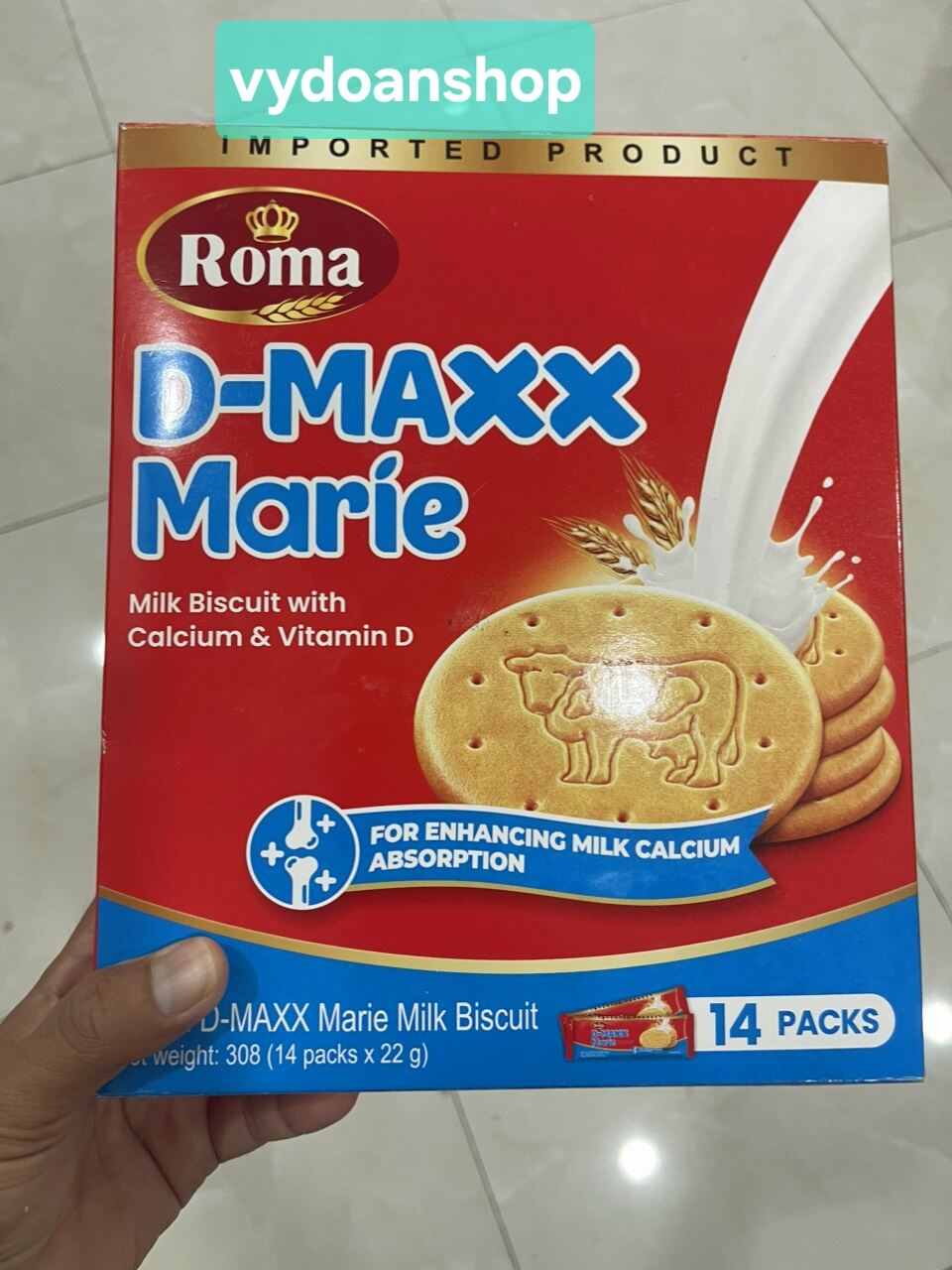 Bánh Quy DMaxx Marie của Roma Hộp 308g (14g×24g)