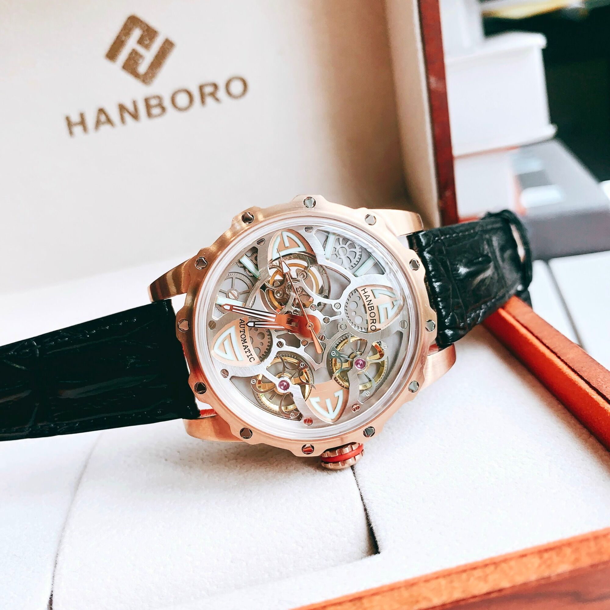 Đồng Hồ Nam Hanboro Auto Size 44