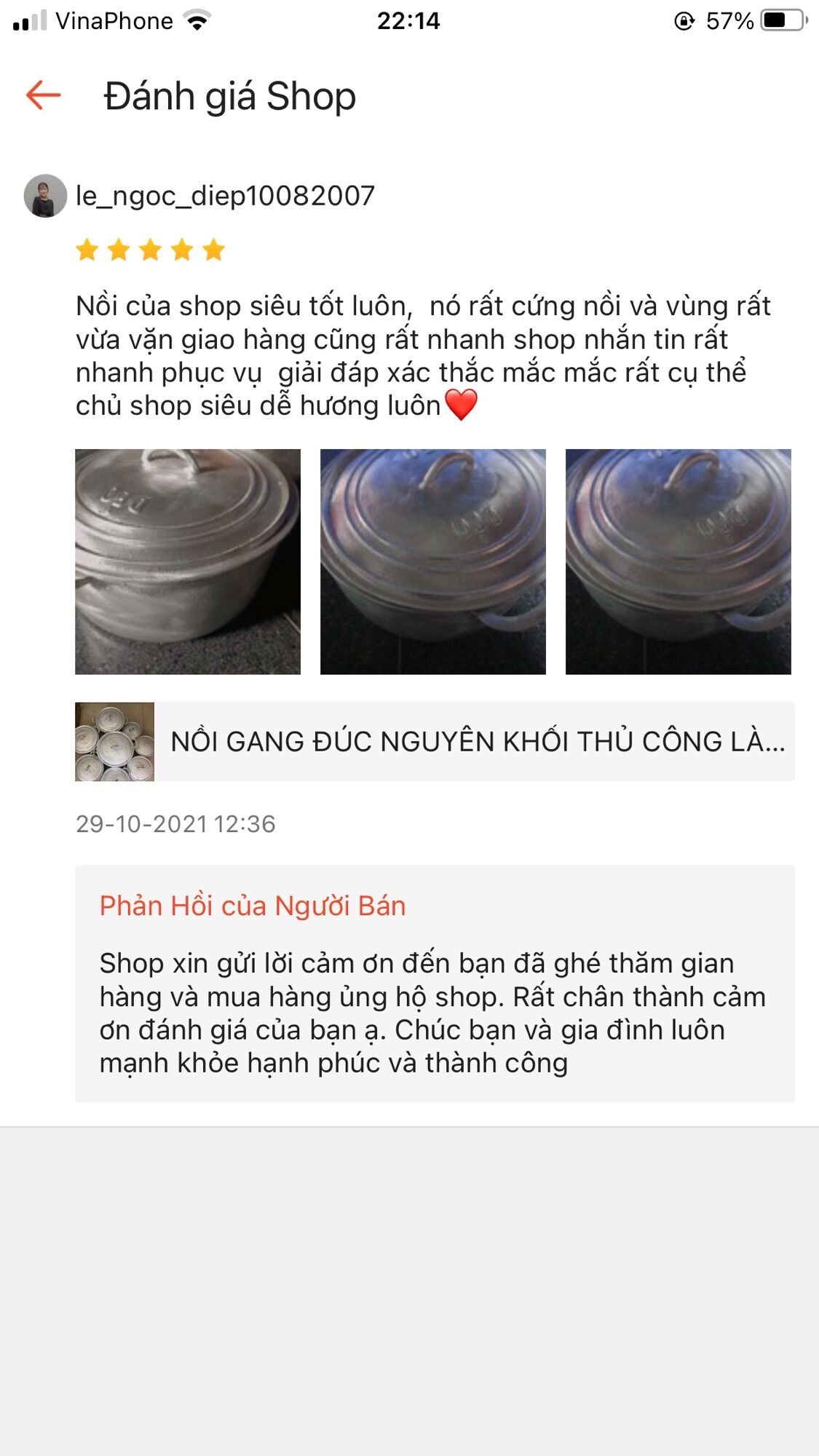 Nồi gang đúc (NGUYÊN CHẤT THỦ CÔNG LÀNG NGHỀ)