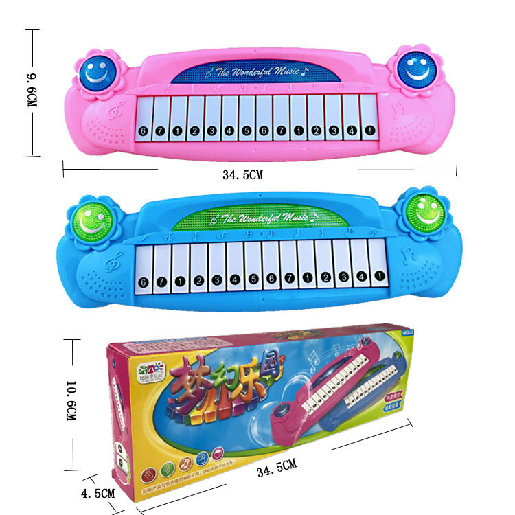 Đồ chơi đàn piano . phát triển âm thanh phản xạ . loại dài có đèn sáng