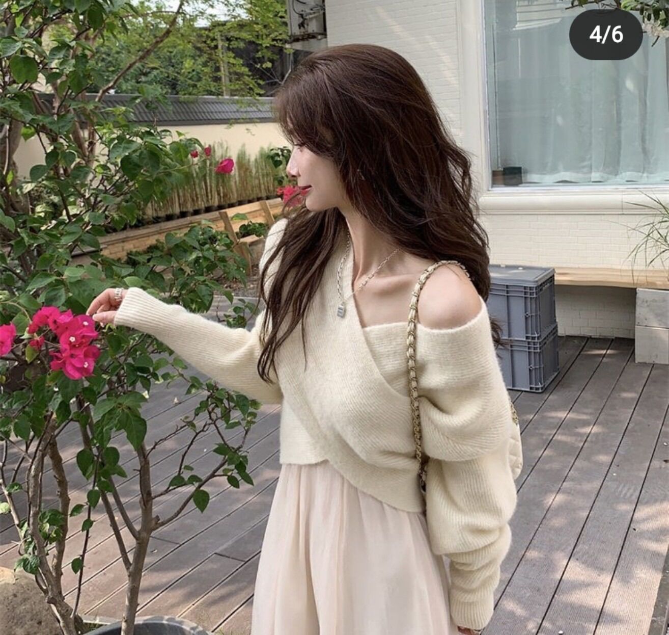 Áo Len Kiểu Vạt Chéo