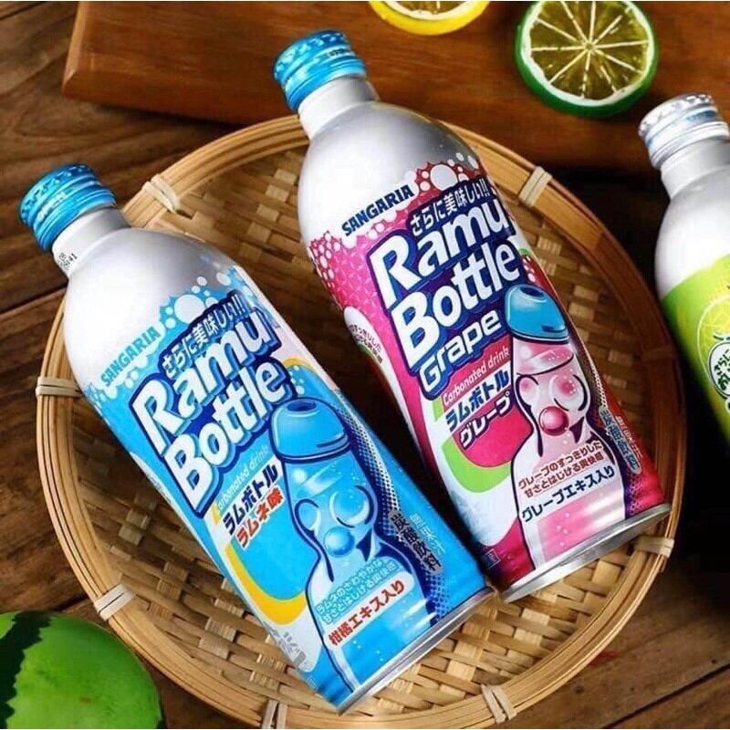 (3 Vị) Soda Nhật Sangaria Chai Nhôm 500ml