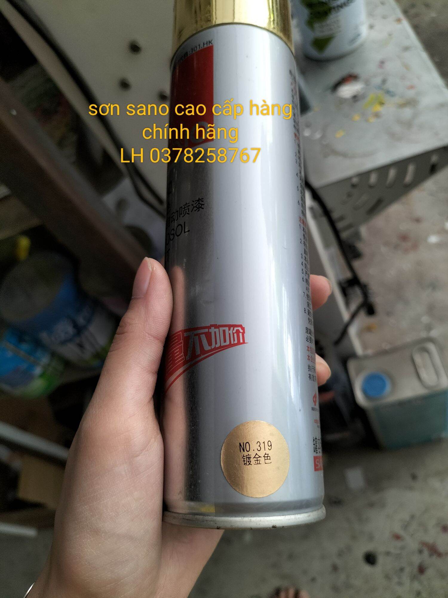 Sơn xịt sano mạ vàng 319