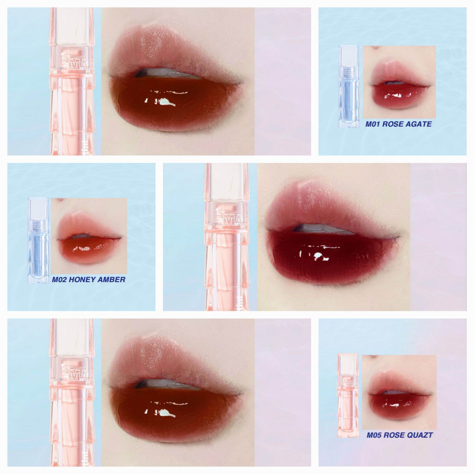 son kem bóng thạch nước thủy tinh kèm nơ makemine