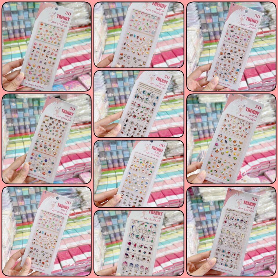 [MUA 2 GIẢM 5%]Set sticker dán móng tay hoạt hình nhiều mẫu cho bé