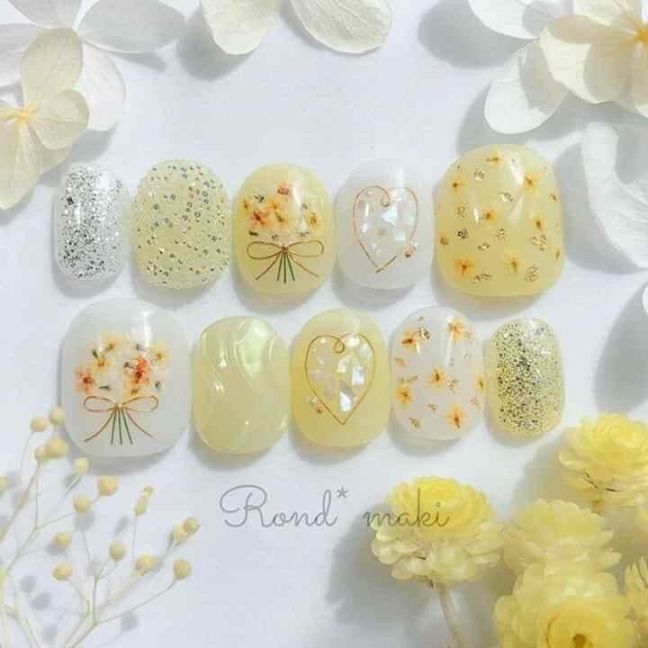 Hoa khô nail, hoa khô ẩn móng