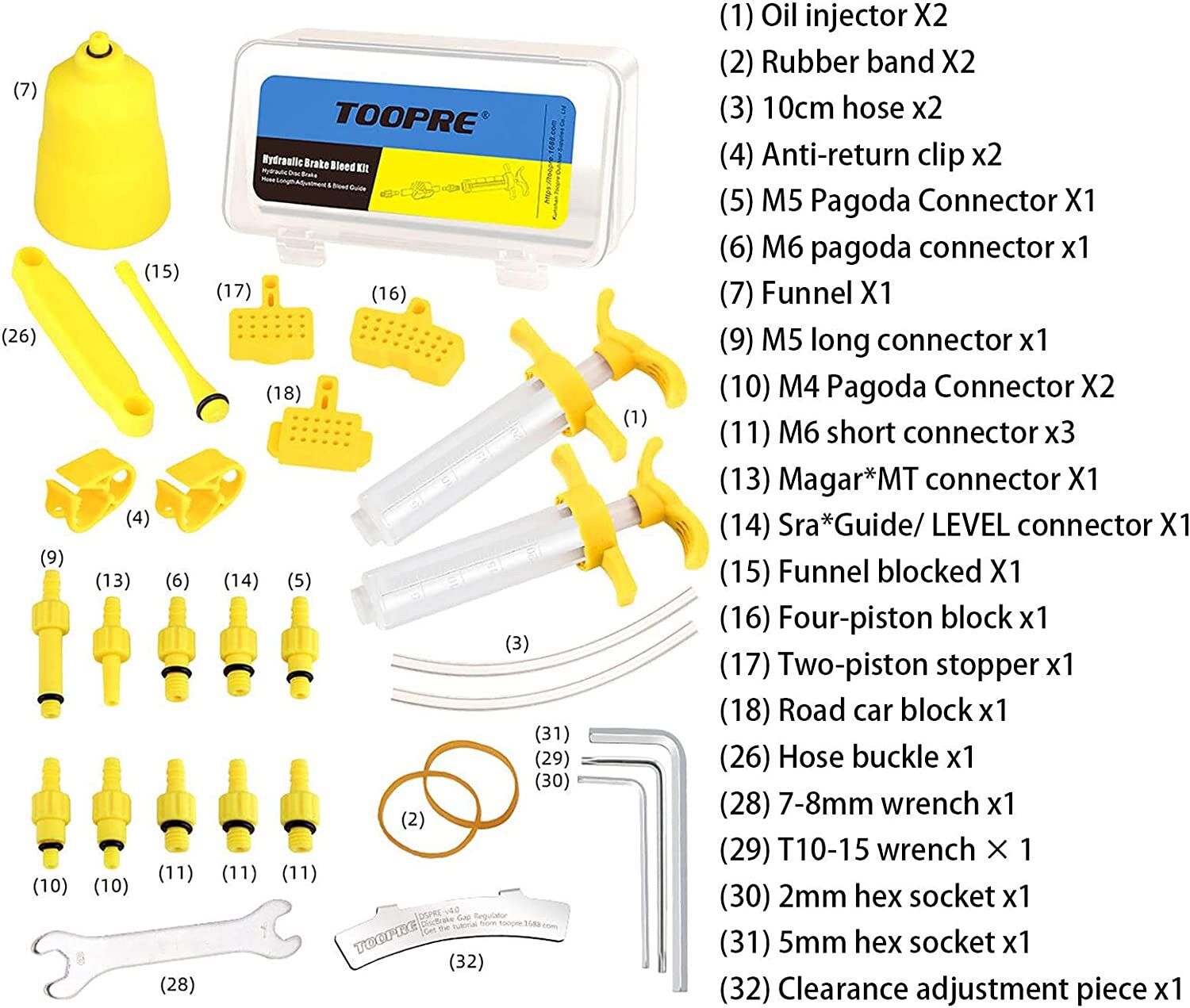 Dụng Cụ Bơm Dầu Phanh Xe Đạp 2 Xi Lanh TOOPRE