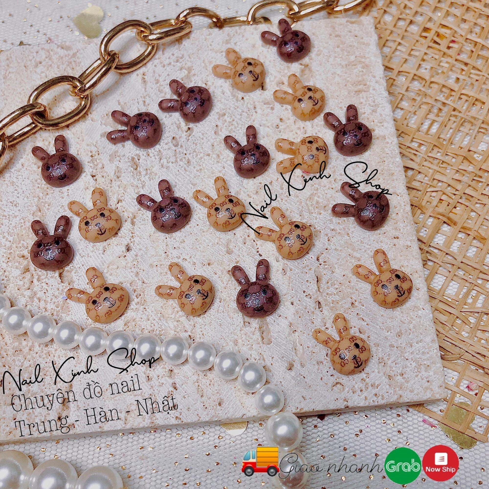 Charm gấu , thỏ , bò sữa ... cartoon trang trí nail nhiều phong cách