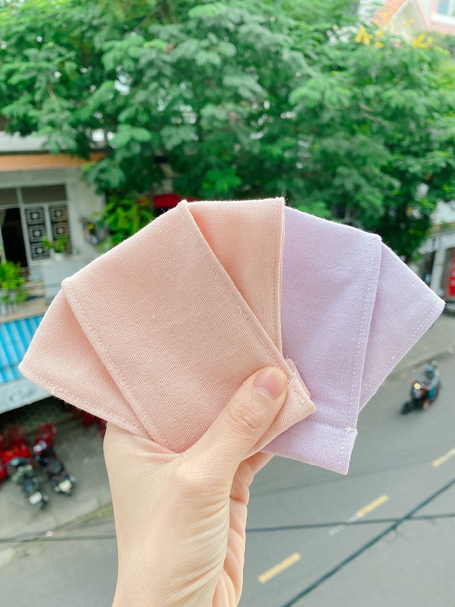 Khẩu trang vải linen