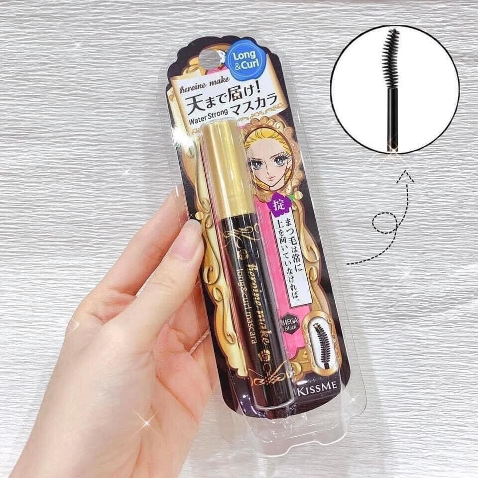 Chuốt mi mascara Kissme Heroin Long & Curl Nhật Bản màu Hồng dài - cong - Không lem - không trôi