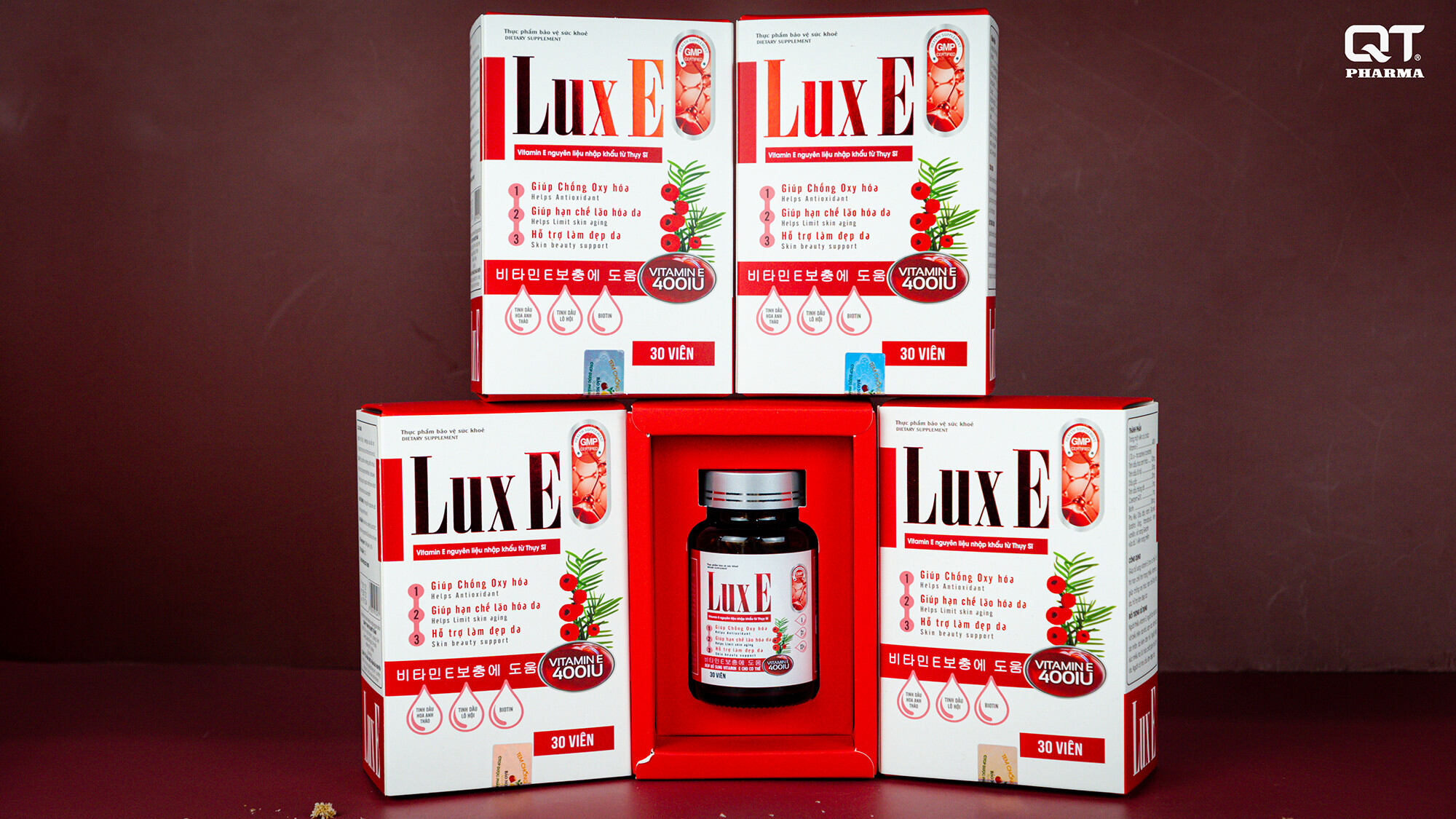 Lux E, vitamin E , đẹp da, chống lão hoá lọ 30viên