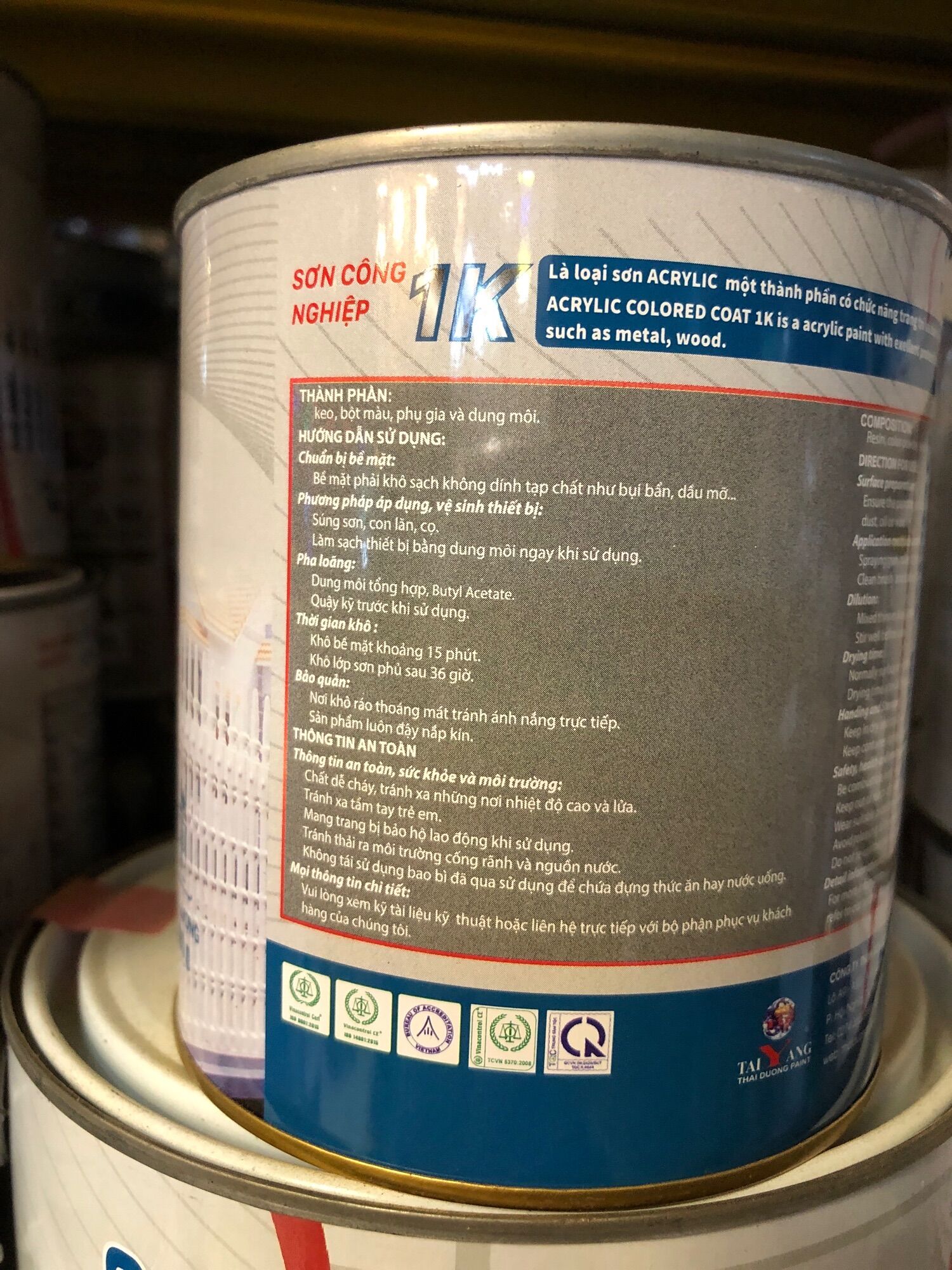 Sơn Kẽm 1 Thành Phần 1K TIP(TAIYANG)loại 1kg