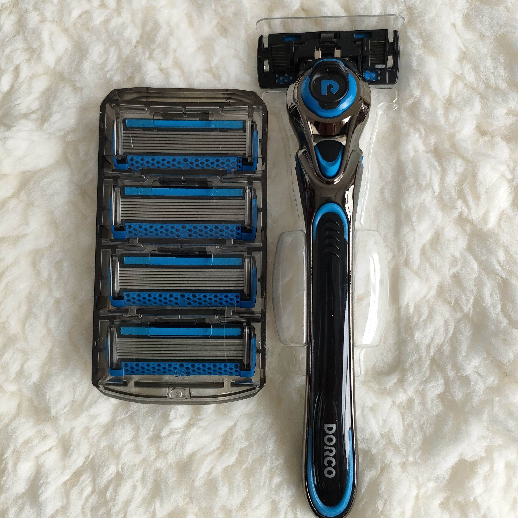 [Nội địa Hàn]✓Bộ dao cạo râu 7 lưỡi DORCO PACE 7 II Fresh(1dao cạo râu kèm lưỡi+14 đầu dao thay thế+1 chai bọt cạo râu 210ml)